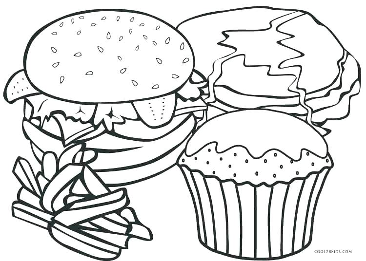 750x536 Healthy Food Coloring Page