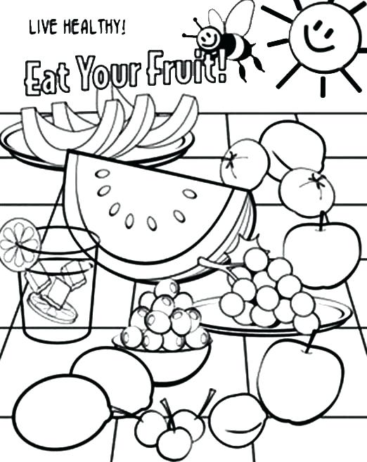 522x657 Coloring Pages Of Healthy Foods Healthy Food Coloring Page Healthy