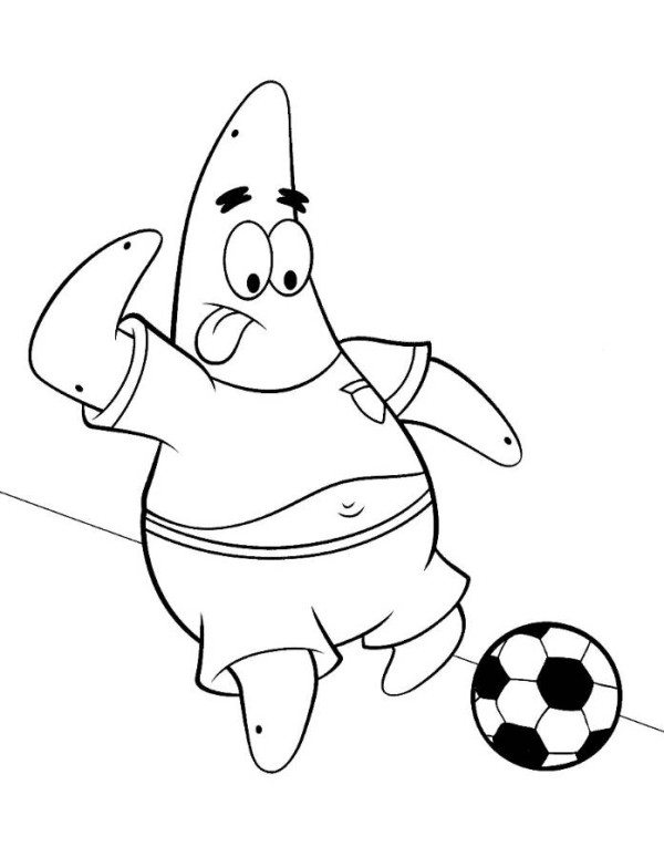 Patrick Star Spongebob Squarepants Coloring Page 600x774 Patrick Star Spongebob Squarepants Coloring Page