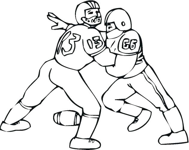 Printable Sports Coloring Pages Football Player Printable Coloring 630x499 Printable Sports Coloring Pages Football Player Printable Coloring