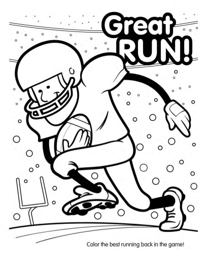 Super Bowl Football Coloring Book (10 Pages) 408x528 Super Bowl Football Coloring Book (10 Pages)
