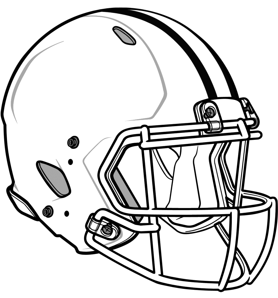 957x1023 Football Coloring Picture