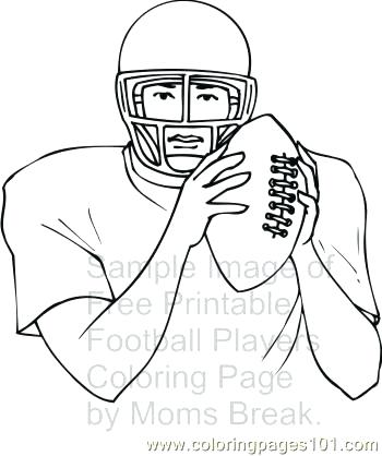 350x418 Free Printable Football Coloring Pages Player 1 Page Print