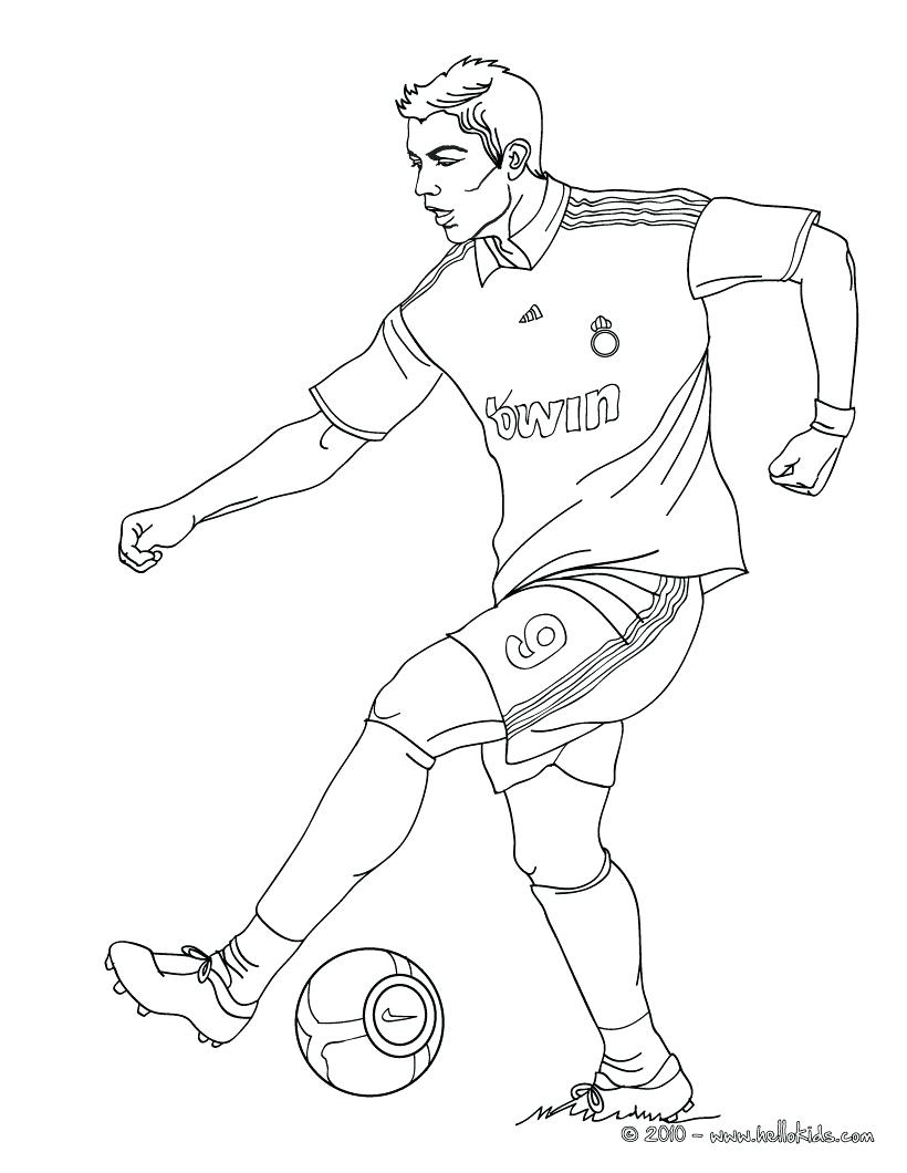 820x1060 Coloring Pages ~ Football Player Coloring Pages Playing Soccer