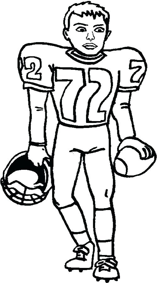 500x900 Football Player Coloring Sheet Football Player Coloring Page