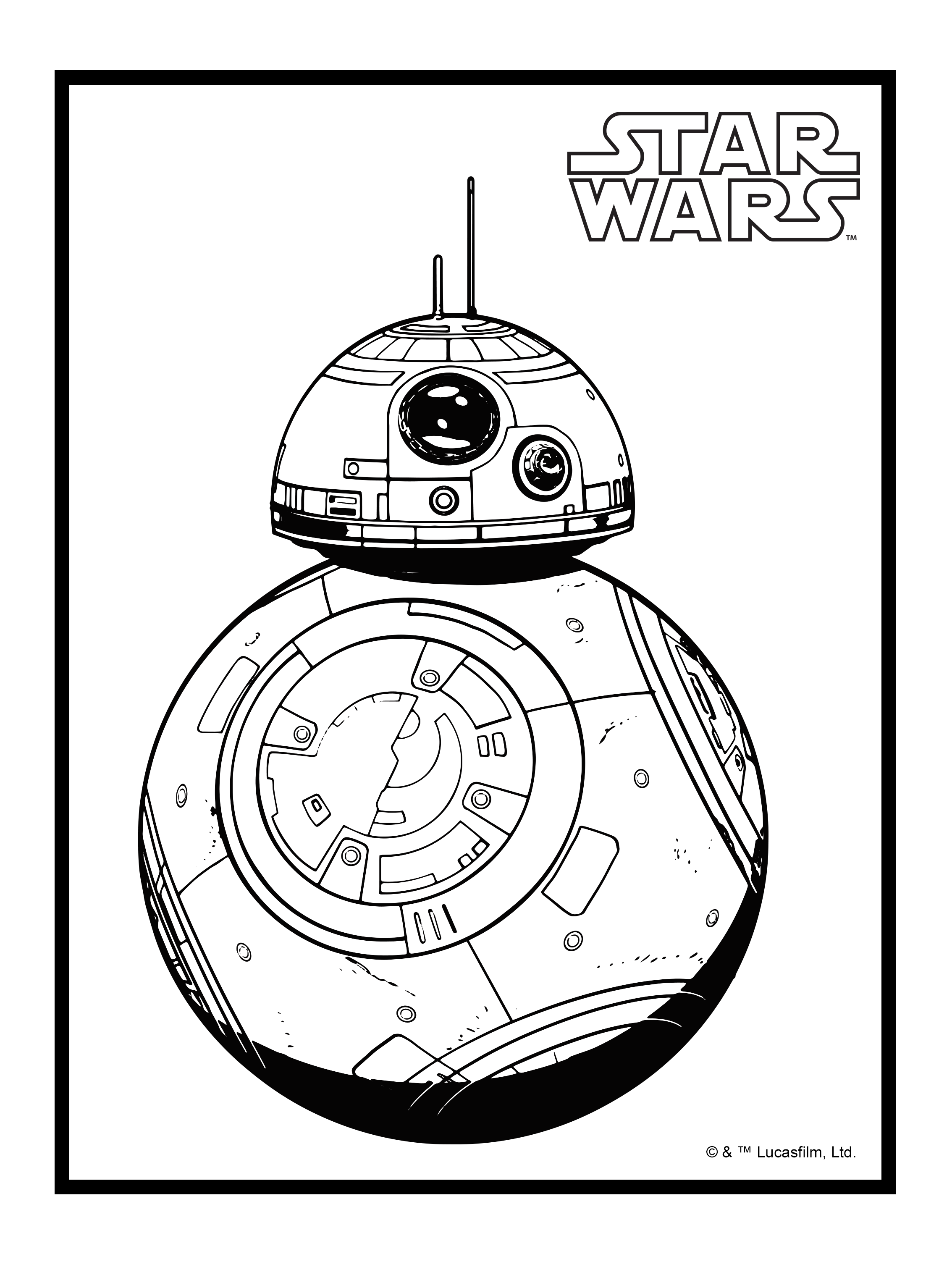 2267x3017 Innovative Ideas Bb 8 Coloring Page Bb 8 The Force Awakens