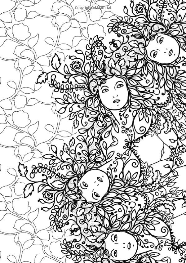 Enchanted Forest Coloring Pages 600x848 Enchanted Forest Coloring Pages