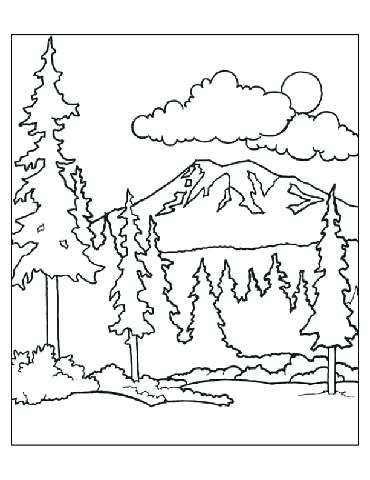 370x480 Forest Coloring Pages Forest Coloring Page Perfect Forest Coloring