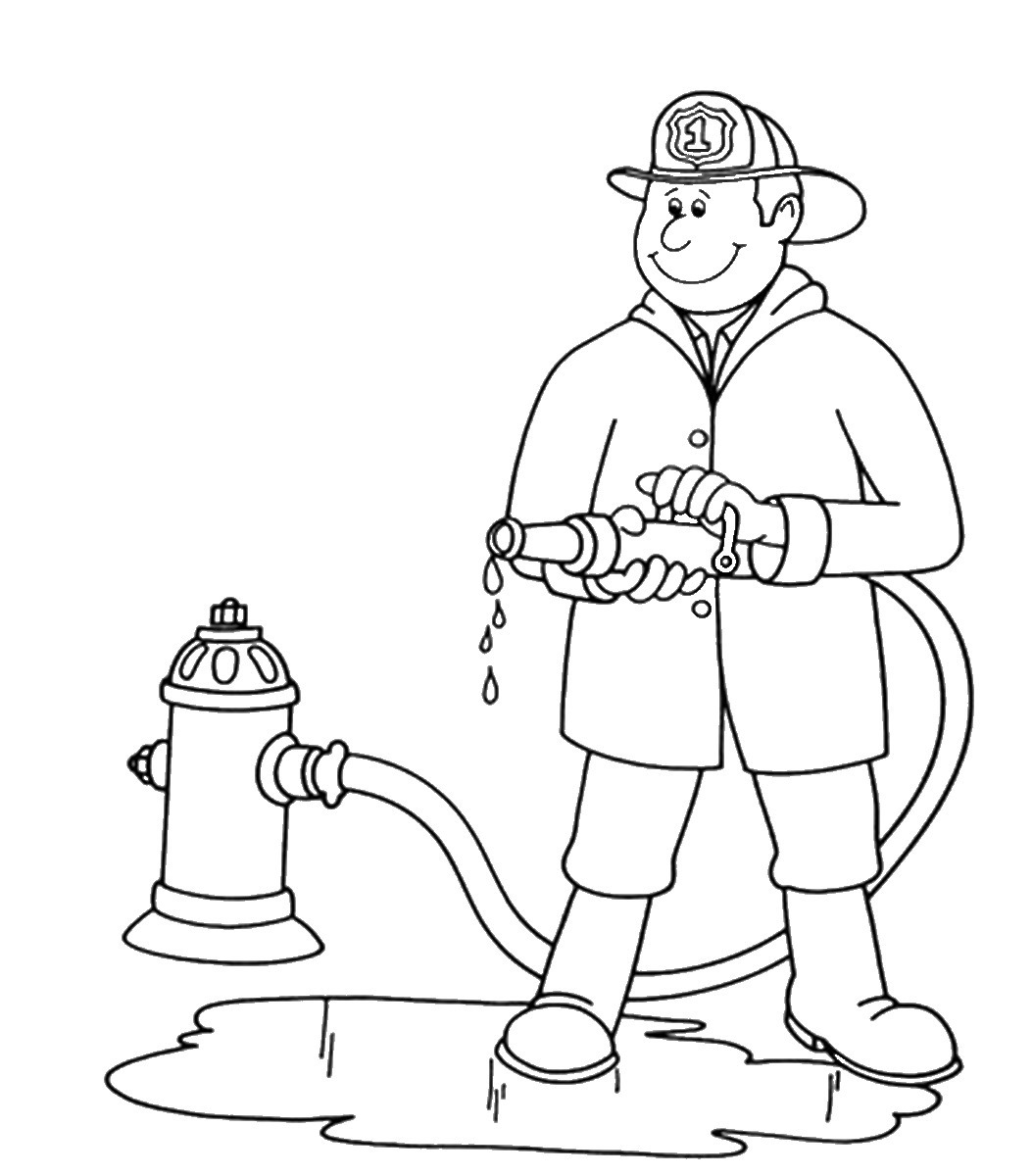 1053x1200 Enormous Fire Fighter Coloring Page Firefighter Pages