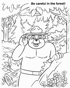 236x299 Smokey The Bear Coloring Page Smokey The Bear Bears