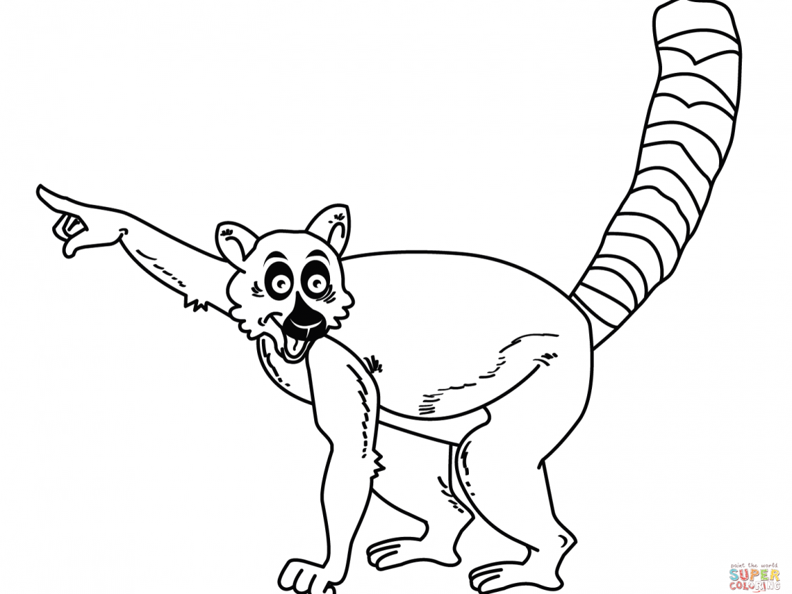 La Ring Tailed Lemur Coloring Page Free Mammals Pages Animals 1152x864 La Ring Tailed Lemur Coloring Page Free Mammals Pages Animals