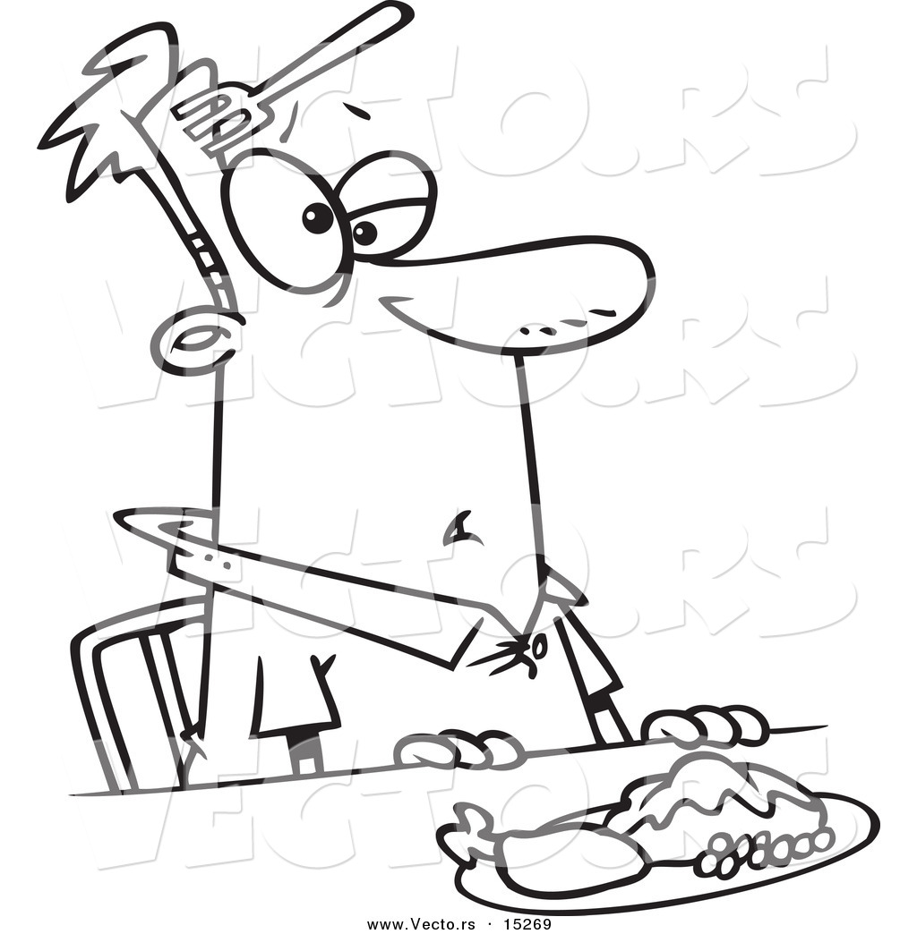 Vector Of A Cartoon Clumsy Man With A Fork In His Forehead 1024x1044 Vector Of A Cartoon Clumsy Man With A Fork In His Forehead