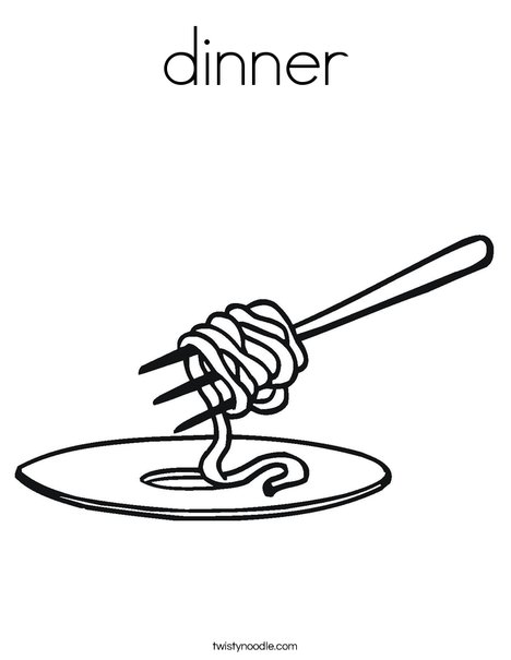Dinner Coloring Page 468x605 Dinner Coloring Page