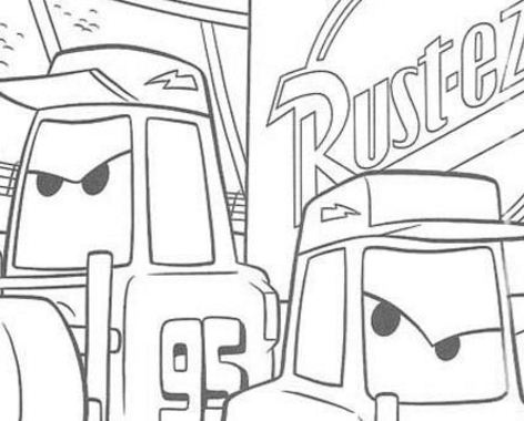 Mater And Sally Carrera Coloring Page 472x380 Mater And Sally Carrera Coloring Page