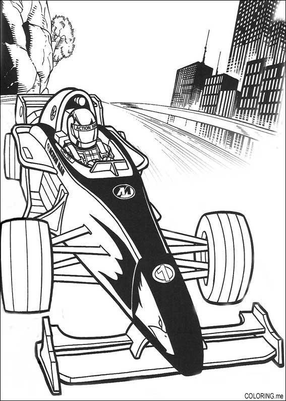 Coloring Page Action Man On Formula 1 567x794 Coloring Page Action Man On Formula 1
