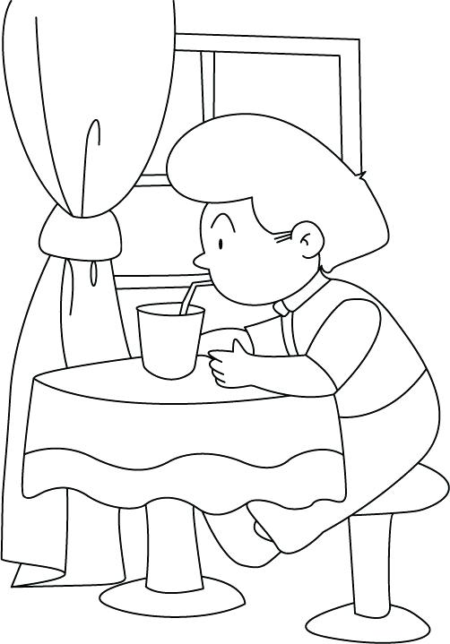 502x719 Drinks Coloring Pages Drinking Water With A Straw Coloring Pages