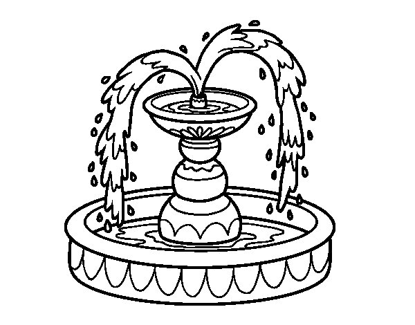 600x470 Fountain Coloring Pages Dumbo Makes A Fountain Coloring Page Free