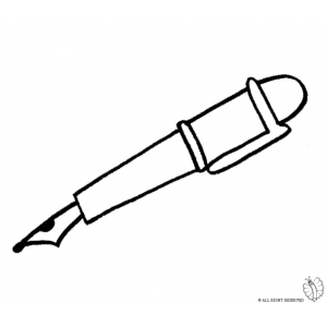 300x300 Coloring Page Of Fountain Pen For Coloring For Kids