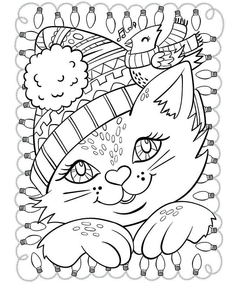 Seasons Coloring Pages Seasons Coloring Page Cat And Cardinal 4 768x912 Seasons Coloring Pages Seasons Coloring Page Cat And Cardinal 4