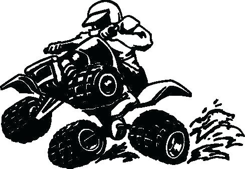 489x337 Four Wheeler Coloring Pages Free 4 Clip 3 Wheele