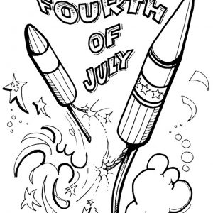 300x300 4th Of July Coloring Pages Preschool Best Of July 4 Rocket