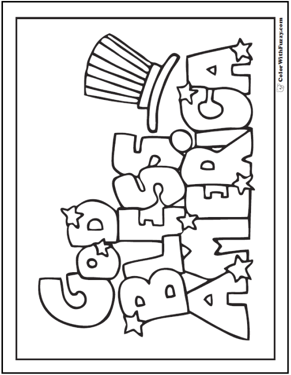 Fourth Of July Coloring Pages Print And Customize 590x762 Fourth Of July Coloring Pages Print And Customize