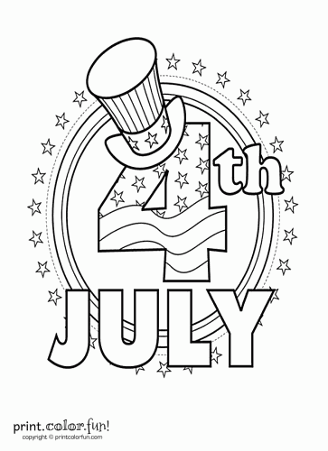 Fourth Of July Coloring Page 363x500 Fourth Of July Coloring Page