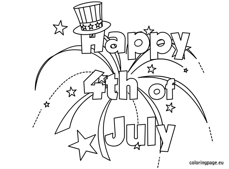 Happy 4th Of July Coloring Pages 804x595 Happy 4th Of July Coloring Pages