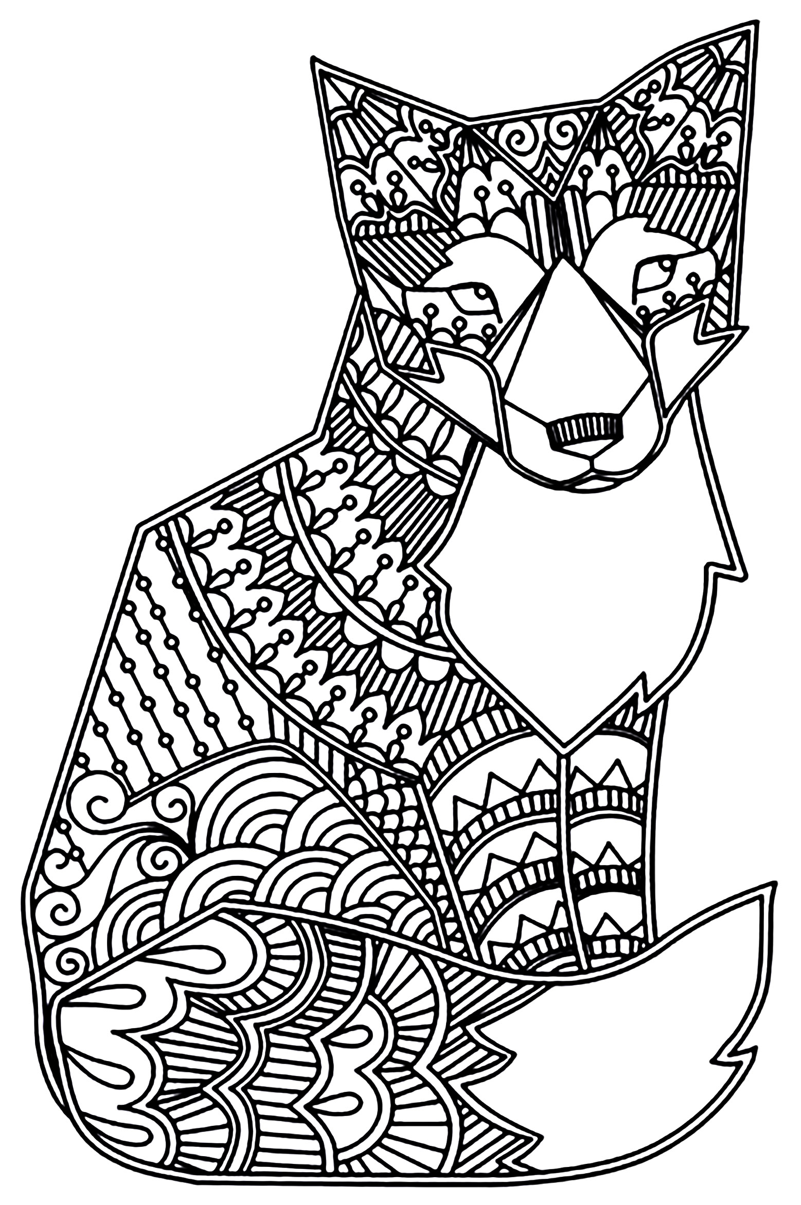 Fox Coloring Pages Free Printable For Kids 1557x2343 Fox Coloring Pages Free Printable For Kids