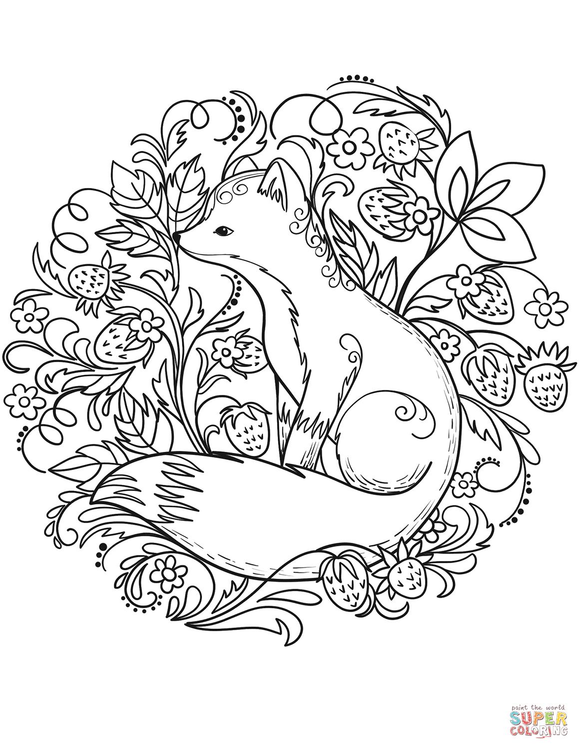 Fox Coloring Pages Page Free Printable 1159x1500 Fox Coloring Pages Page Free Printable