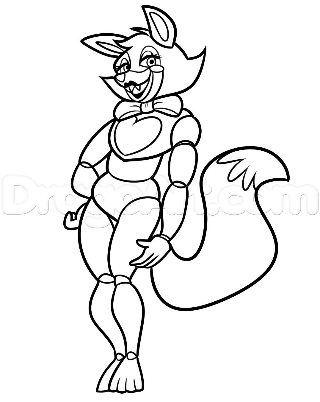 1076x1350 Fnaf Toy Mangle Coloring Pages 3 J How To Draw Machine Alltoys