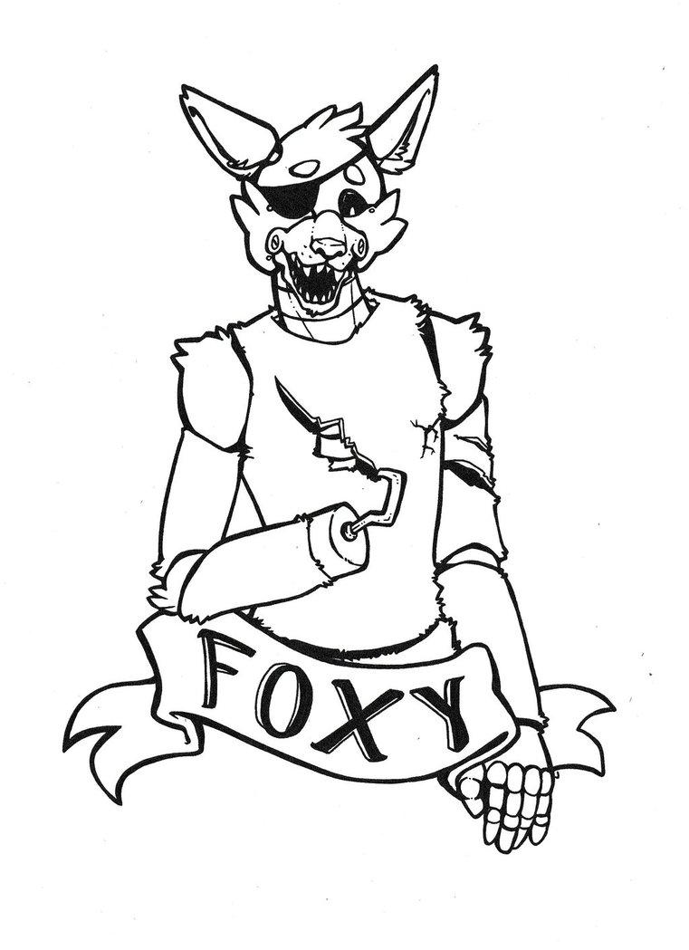 761x1049 Foxythepirate Coloring Page By Fuwacatart