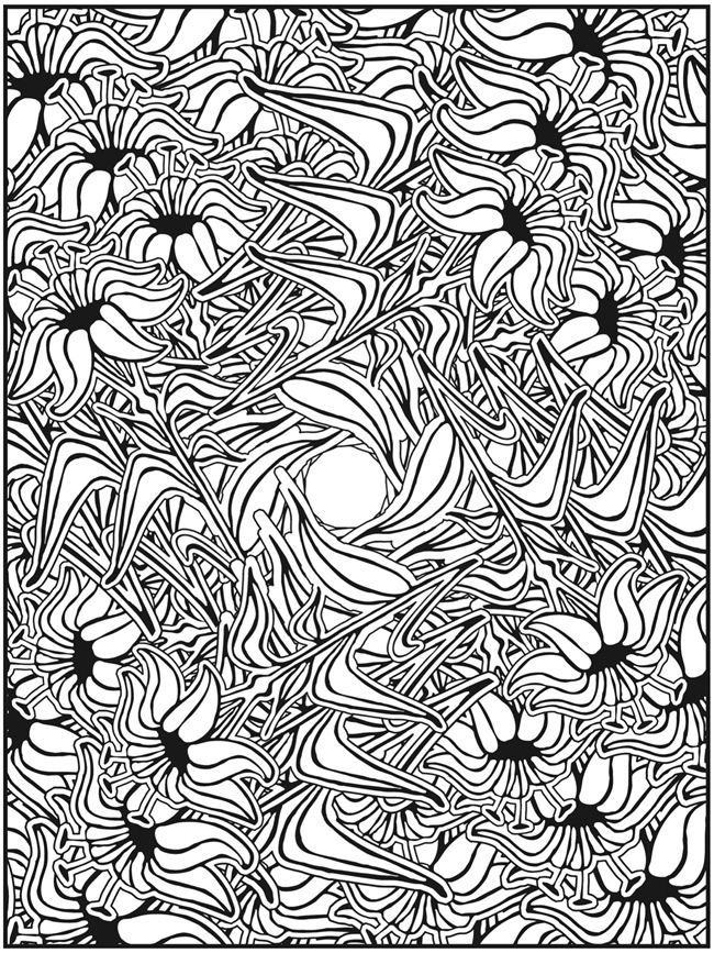 Creative Haven Awesome Fractal Coloring Pages 650x867 Creative Haven Awesome Fractal Coloring Pages