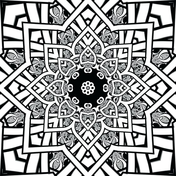 Fractal Coloring Pages Cliptext.co 564x564 Fractal Coloring Pages Cliptext.co