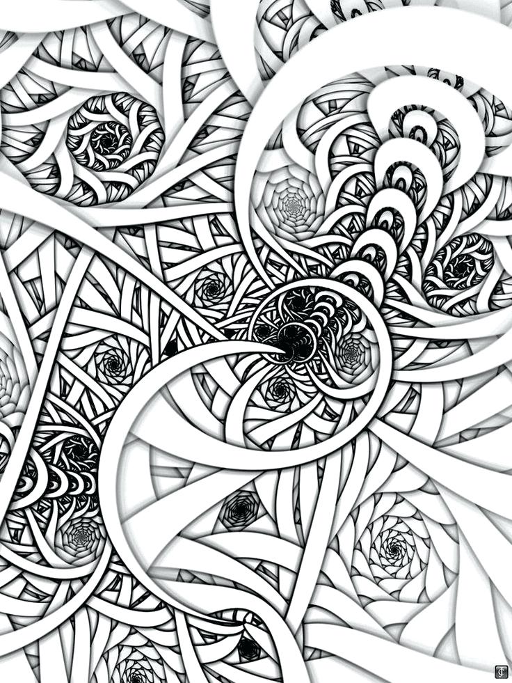 Coloring Pages. Fractal Coloring Book 736x981 Coloring Pages. Fractal Coloring Book