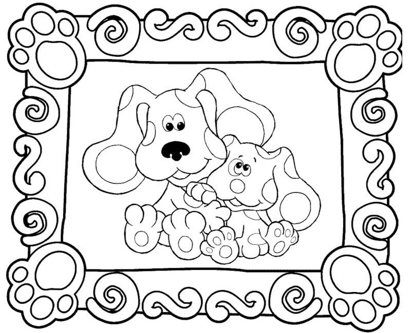 800x650 Blue's Clues Photo Frame To Color