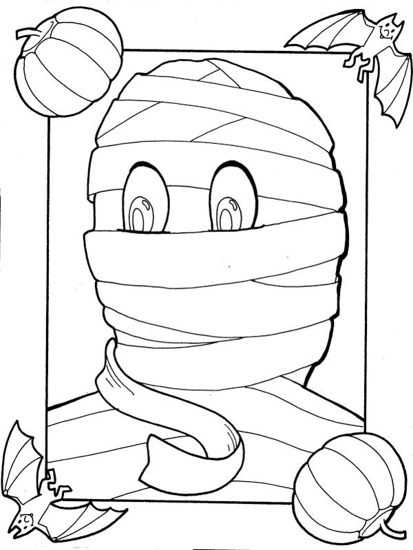 600x799 Mummy Photo Inside Frame Coloring Page
