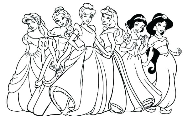 600x371 All Coloring Pages All Coloring Sheets Coloring Sheet Princess All