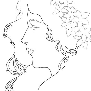 380x380 Art Nouveau Frame Coloring Pages, Art Nouveau Coloring Pages
