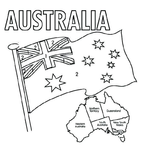 Flag Coloring Page Sheet Australian Picture Murs 564x660 Flag Coloring Page Sheet Australian Picture Murs
