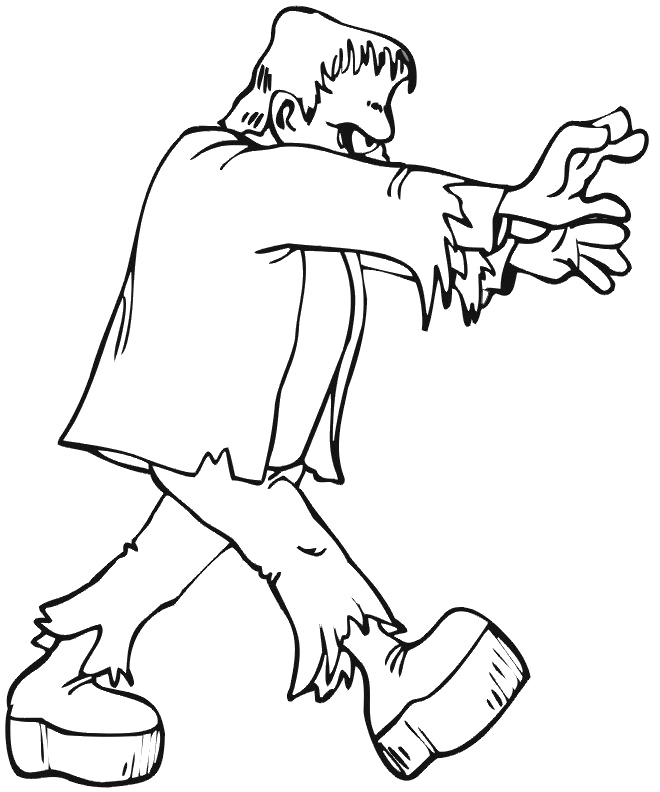 660x792 Cartoon Frankenstein Coloring Pages