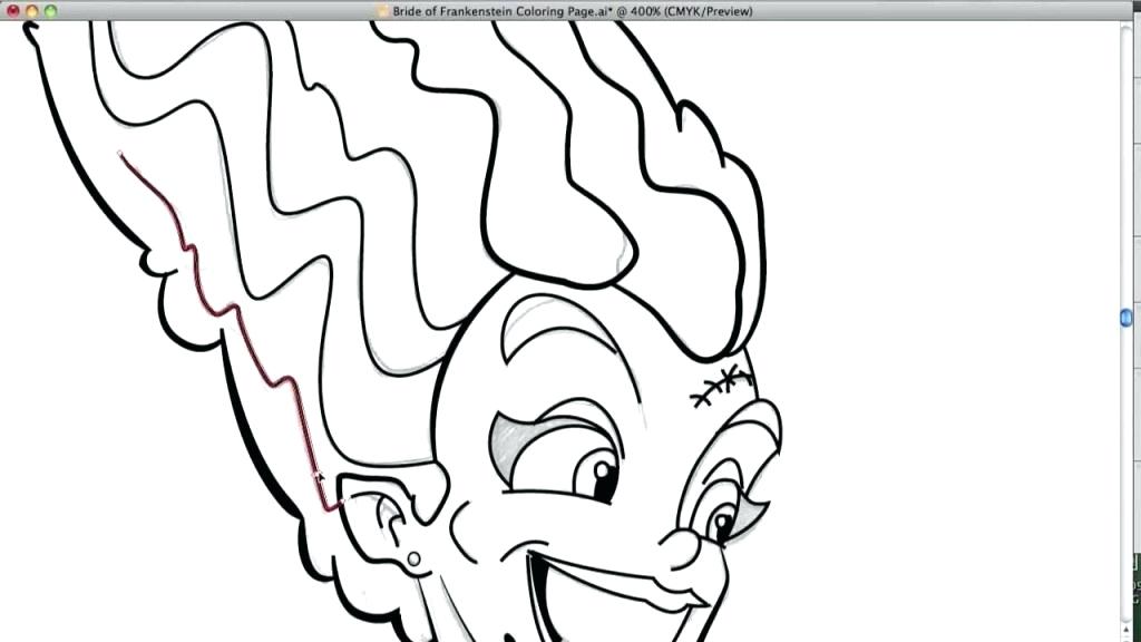 Bride Of Frankenstein Coloring Pages 1024x576 Bride Of Frankenstein Coloring Pages