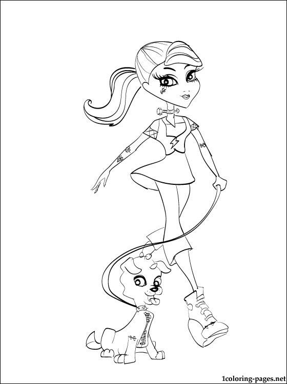 Frankie Stein Monster High Doll Coloring Pages 2 Color 560x750 Frankie Stein Monster High Doll Coloring Pages 2 Color