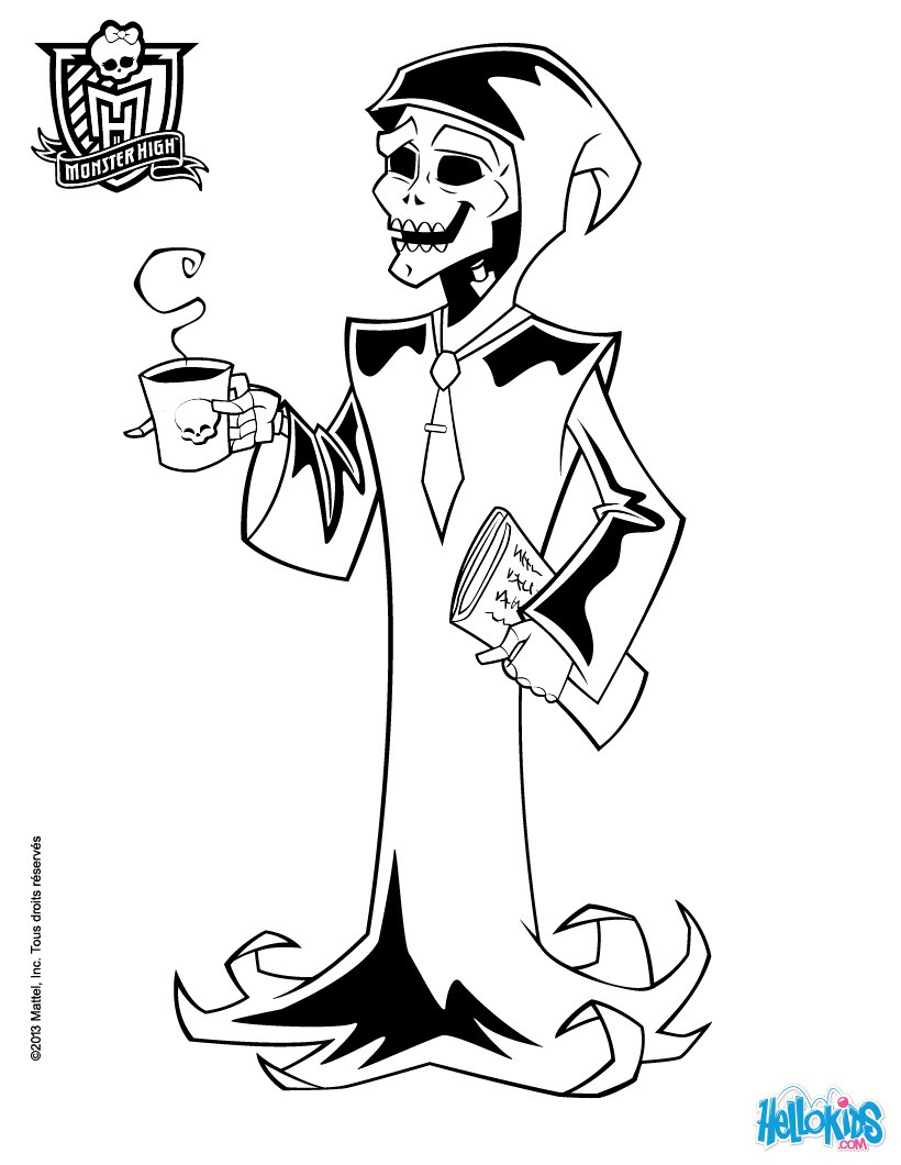 Frankie Stein's Big Finger Coloring Pages 820x1060 Frankie Stein's Big Finger Coloring Pages