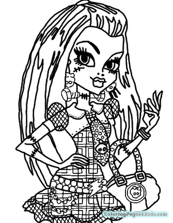 Monster High Coloring Pages Frankie Stein Coloring Pages For Kids 567x731 Monster High Coloring Pages Frankie Stein Coloring Pages For Kids