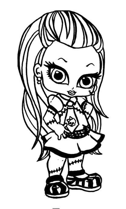Monster High Frankie Stein Coloring Pages 417x690 Monster High Frankie Stein Coloring Pages