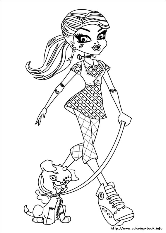 Monster High Coloring Picture Frankie Stein Coloring Pages 567x794 Monster High Coloring Picture Frankie Stein Coloring Pages