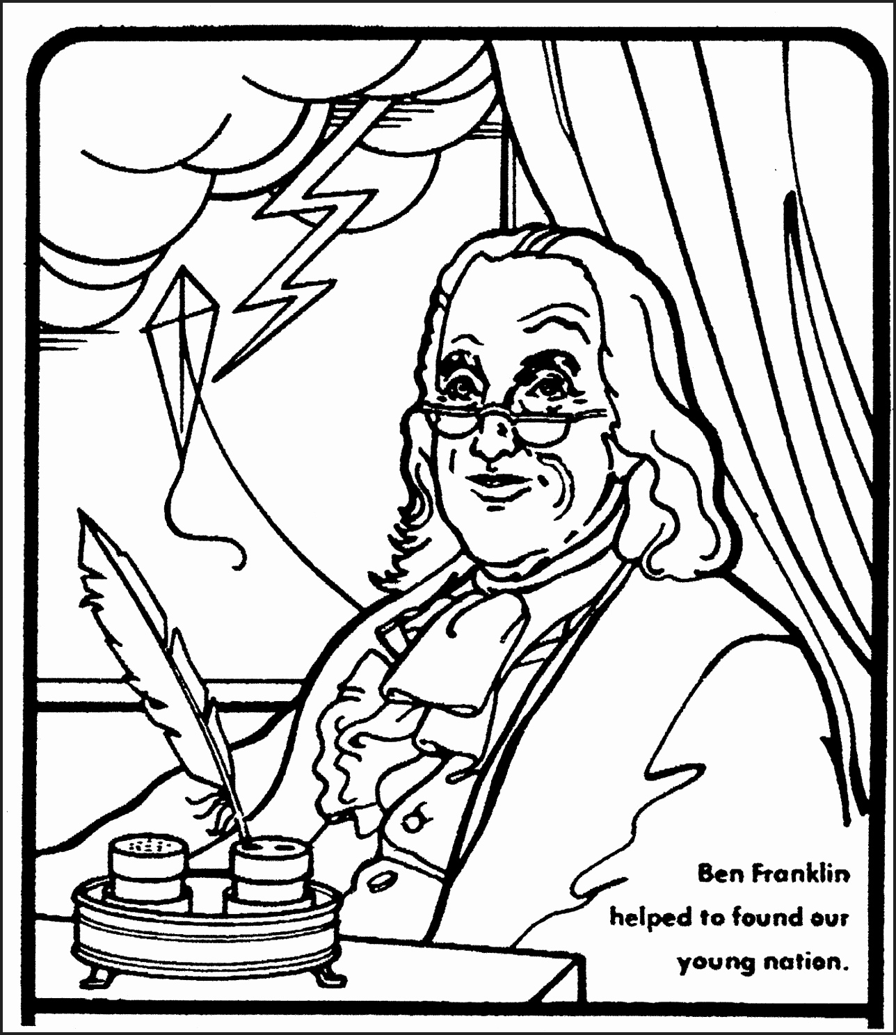 Benjamin Franklin Coloring Pages Newcoloring123 1288x1488 Benjamin Franklin Coloring Pages Newcoloring123