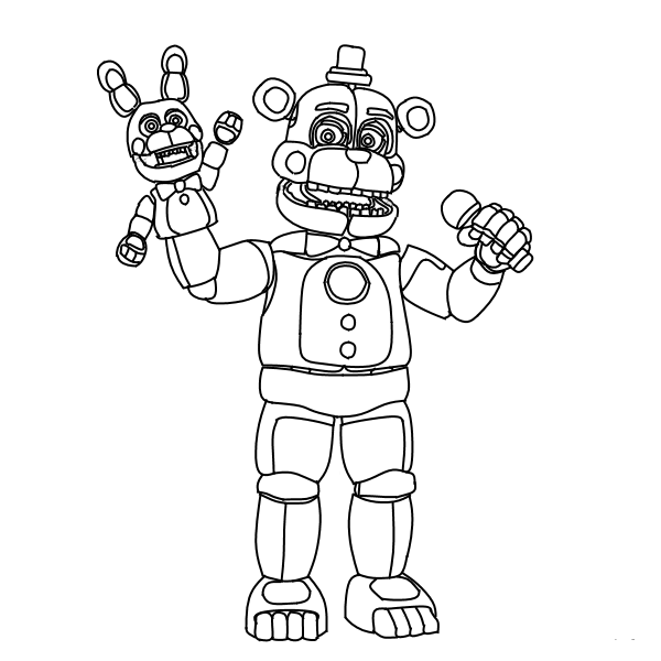 Funtime Freddy Fnaf Coloring Pages Sienna Board Fnaf 600x600 Funtime Freddy Fnaf Coloring Pages Sienna Board Fnaf