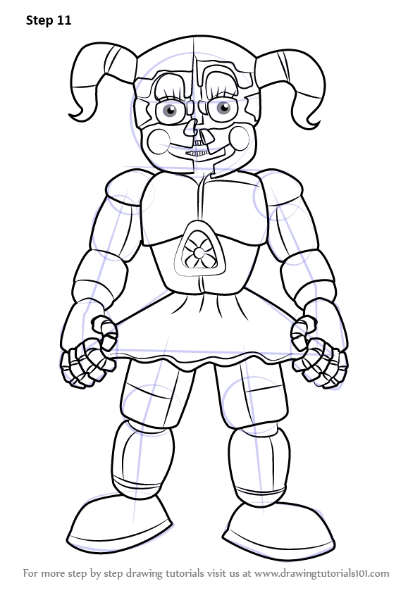 Baby Fnaf Sister Location Coloring Pages 596x842 Baby Fnaf Sister Location Coloring Pages